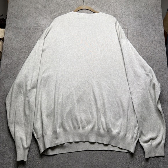 Polo Ralph Lauren Pima Cotton V Neck Sweater Taupe Big & Tall 5XB - Picture 6 of 7